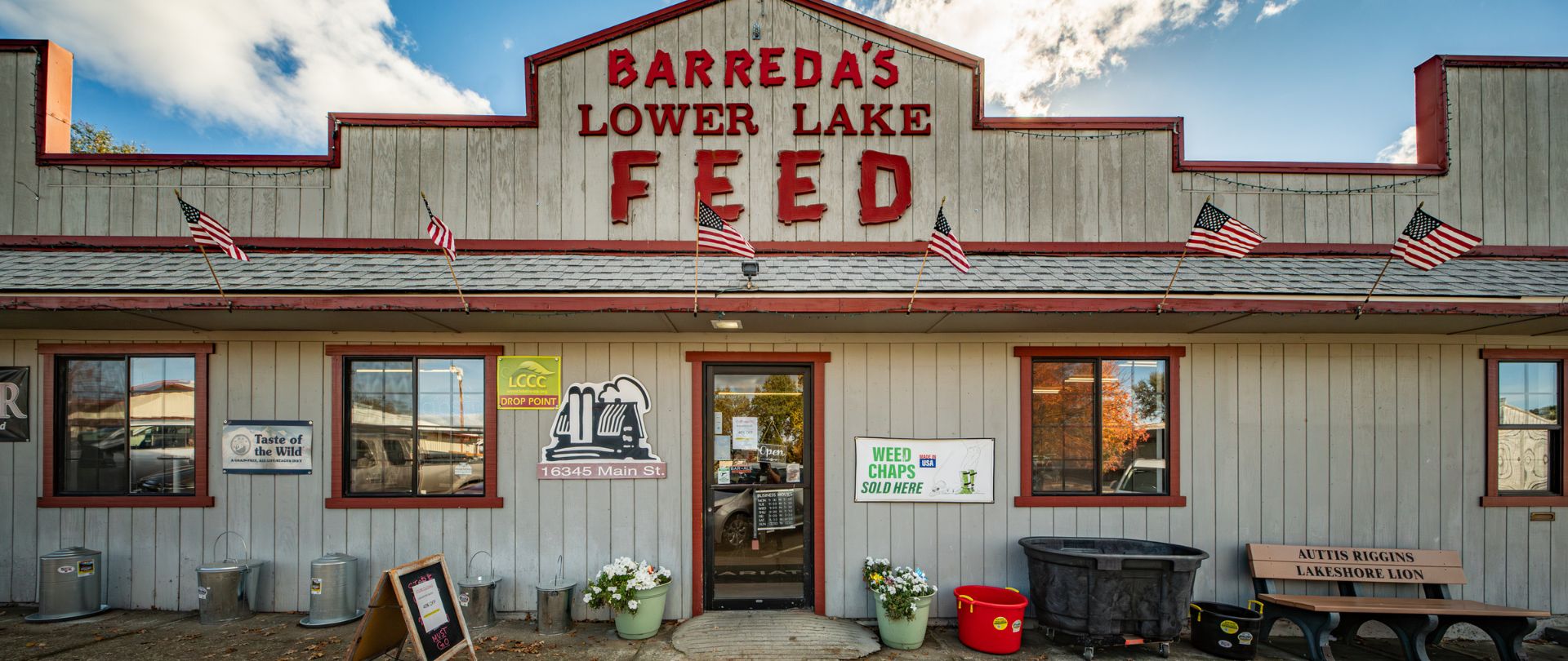 16345 Main St Feed Store Banner